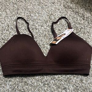 Elegant Dark Brown Seamless Bra
